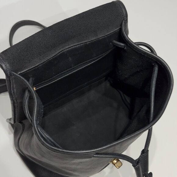 Vintage 90s Y2K Coach 9791 Black Leather Turn Lock Day Bag Backpack - Picture 13 of 16